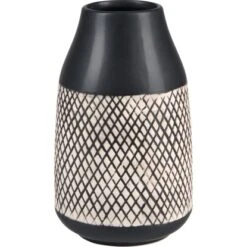 Vase Minimalist Zen Keramik 20,4 Cm X Ă 12,3 Cm Schwarz