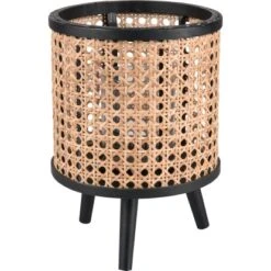 Teelichthalter Minimalist Zen Glas/Bambus 25 Cm X Ă 17,5 Cm Schwarz