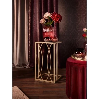 Beistelltisch Blush Bordeaux Eckig 54 Cm X 30 Cm X 30 Cm Gold – Bild 4