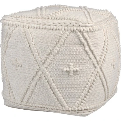 Pouf Desert Flower 42 Cm X 48 Cm X 48 Cm Weiß