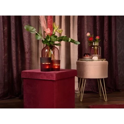 Sitzhocker Blush Bordeaux MDF 45 Cm X Ø 36 Cm Rosa – Bild 5