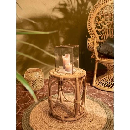 Beistelltisch Safari Lodge Rund 45 Cm X Ø 45 Cm Natur – Bild 2