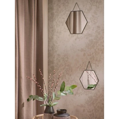 Wandspiegel-Set Minimalist Zen Metall Schwarz 3-tgl. – Bild 3