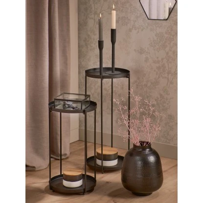 Vase Minimalist Zen Glas 27 Cm X Ø 22 Cm Schwarz – Bild 2