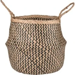 Aufbewahrungskorb Minimalist Zen 30 Cm X Ă 35 Cm Schwarz-Beige