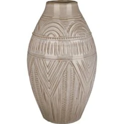 Vase Ancient Secrets 32,5 Cm X Ø 19,4 Cm Beige