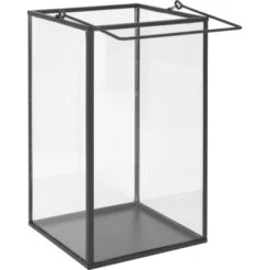 Laterne Dark Wonder 20 Cm X 12 Cm X 12 Cm Transparent-Schwarz