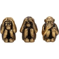 Dekoratives Affenset Dark Wonder 3-teilig 8,5 Cm X 12,5 Cm