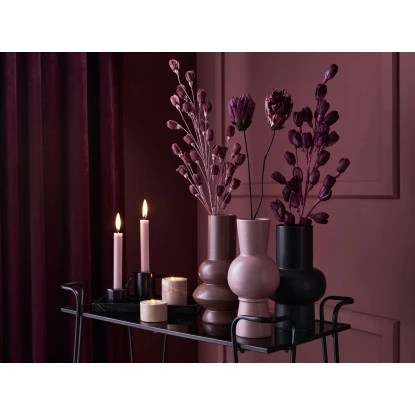 Vase Midnight Mystery 25,5 Cm X Ø 14 Cm Burgunderrot – Bild 2