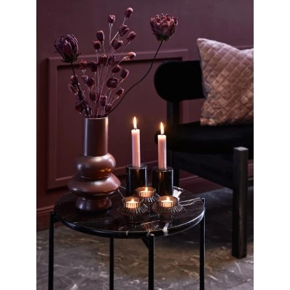 Vase Midnight Mystery 25,5 Cm X Ø 14 Cm Burgunderrot – Bild 3