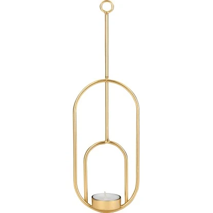 Teelichthalter Hängend Modern Antique 31,7 Cm X 9,6 Cm X 4,2 Cm Gold – Bild 2