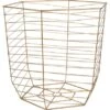Aufbewahrungskorb Modern Antique Metall Ø 46 Cm H: 40 Cm Gold