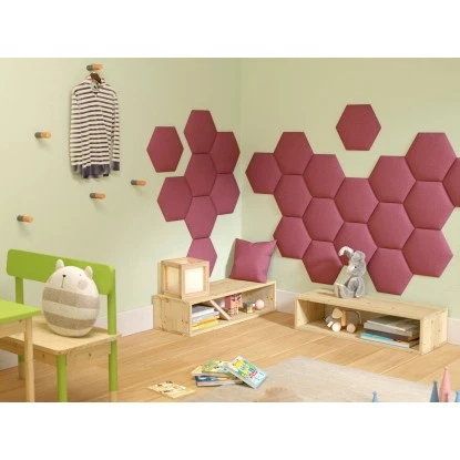 Wandkissen Hexagon 30 Cm X 30 Cm Beere Samt – Bild 4