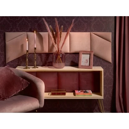 Wandkissen Hexagon 30 Cm X 30 Cm Beere Samt – Bild 5