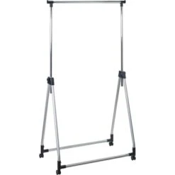 OBI Rollgarderobe Silber-Schwarz