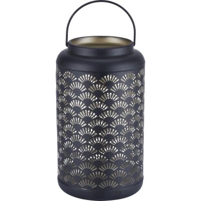 Laterne Glam Forest Schwarz Ø 15 Cm X 26 Cm