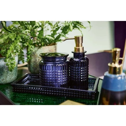 Baliv Dark Wonder Trend Kosmetikdose Glas Blau – Bild 4