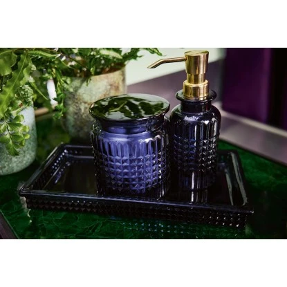 Baliv Dark Wonder Trend Kosmetikdose Glas Blau – Bild 5
