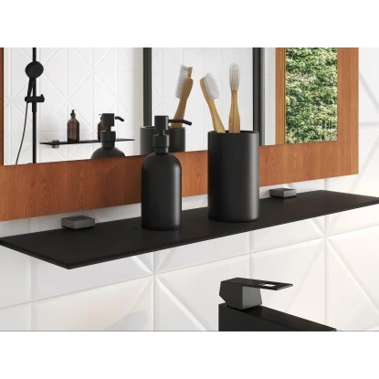 Glasregal Bransley 0,6 Cm X 80 Cm X 20 Cm Schwarz – Bild 3