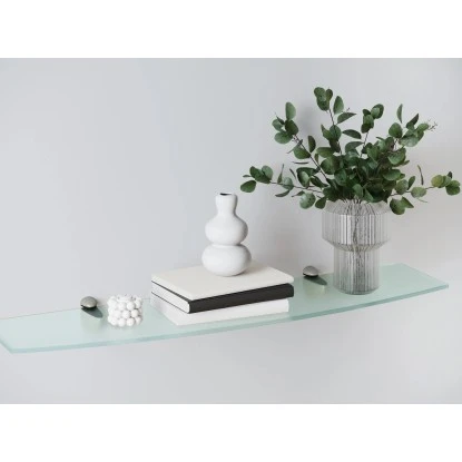 Glasregal Bransley 0,6 Cm X 80 Cm X 20 Cm Gebogen Satiniert – Bild 2