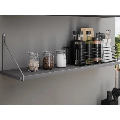 MDF-Wandregal Oldham 1,8 Cm X 60 Cm X 20 Cm Anthrazit – Bild 2