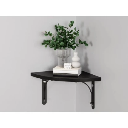 MDF-Eckregal Oldham 1,8 Cm X 30 Cm X 30 Cm Mattschwarz – Bild 2