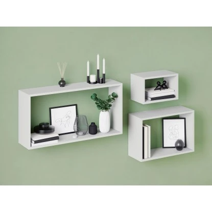 Kubus-Set Meddon 3-teilig Klein Mattweiß – Bild 2