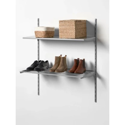 Metall-Drahtboden-Set 25,5 Cm X 80,5 Cm Weiß-Alu – Bild 2