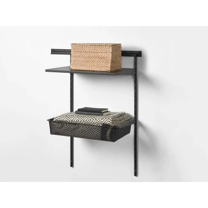 Metall-Drahtgitterkorb 12 Cm X 39 Cm X 60 Cm Schwarz-Matt – Bild 2