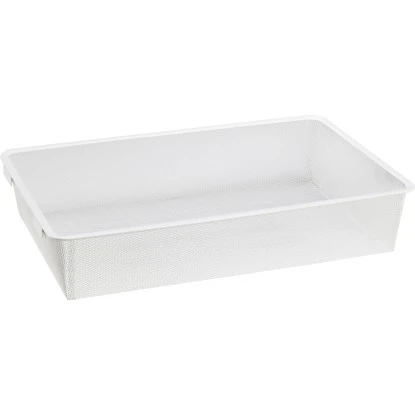 Metall-Drahtgitterkorb 12 Cm X 39 Cm X 60 Cm Weiß-Matt