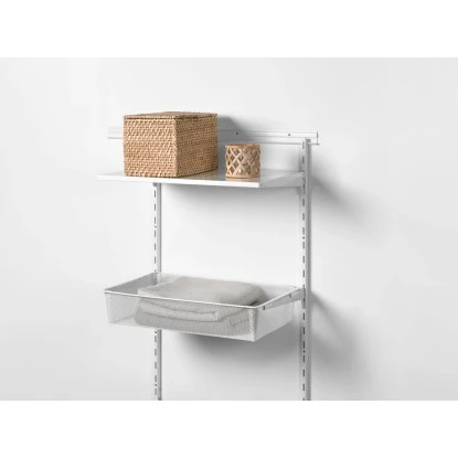 Metall-Drahtgitterkorb 12 Cm X 39 Cm X 60 Cm Weiß-Matt – Bild 2