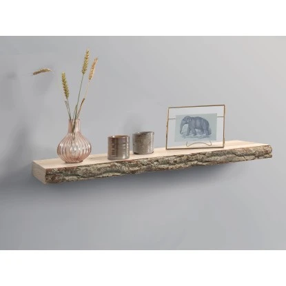 Holz-Wandregal Carlton 4,6 Cm X 80 Cm X 24 Cm Eiche Weiß – Bild 2