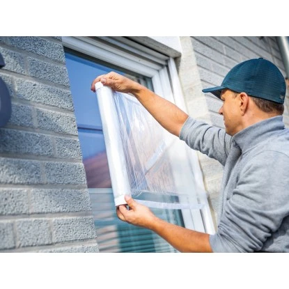 LUX Fensterschutzfolie 1,2 M X 10 M Mit Klebekanten – Bild 2