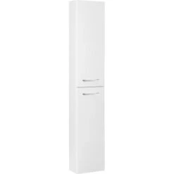 Fackelmann Hochschrank Slim Luna 30 Cm Weiß Hochglanz