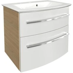 Fackelmann Badmöbel-Set B.Style 2-tlg. 63,2 Cm Sandeiche/Weiß