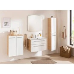 Fackelmann Badmöbel-Set B.Style 2-tlg. 83,2 Cm Sandeiche/Weiß