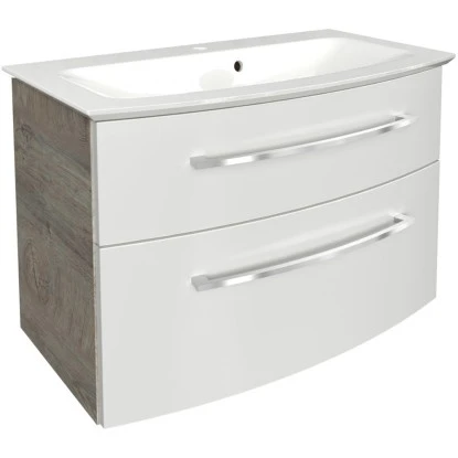 Fackelmann Badmöbel-Set B.Style 2-tlg. 83,2 Cm Nature Oak/Weiß