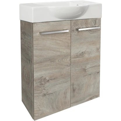 Fackelmann Waschbeckenunterschrank SBC 55 Cm Nature Oak – Bild 4