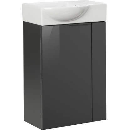 Fackelmann Waschbeckenunterschrank SBC 45 Cm Anthrazit Links – Bild 2