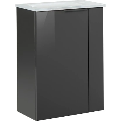 Fackelmann Waschbeckenunterschrank SBC 45 Cm Anthrazit Links – Bild 3