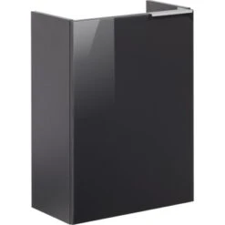 Fackelmann Waschbeckenunterschrank SBC 45 Cm Anthrazit/l. Glas Anthrazit Links