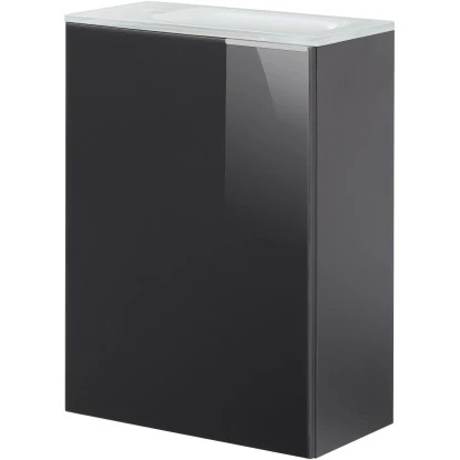 Fackelmann Waschbeckenunterschrank SBC 45 Cm Anthrazit/l. Glas Anthrazit Links – Bild 2