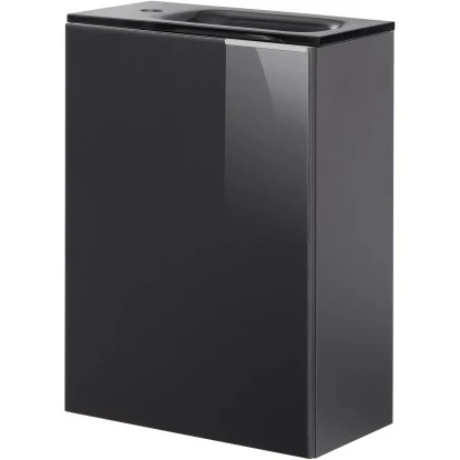 Fackelmann Waschbeckenunterschrank SBC 45 Cm Anthrazit/l. Glas Anthrazit Links – Bild 3