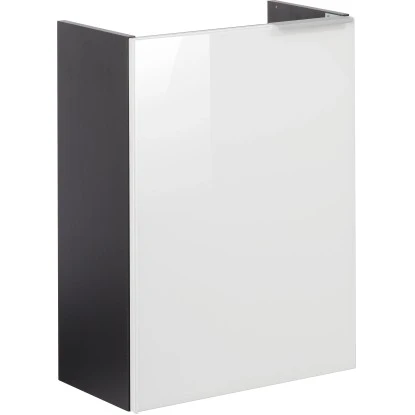 Fackelmann Waschbeckenunterschrank SBC 45 Cm Anthrazit/l. Glas Weiß Links