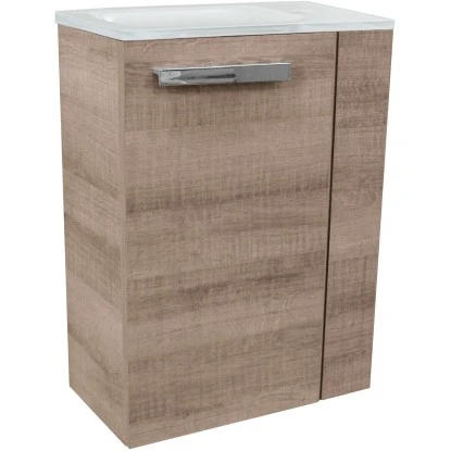 Fackelmann Waschbeckenunterschrank SBC 45 Cm Graueiche Links – Bild 3