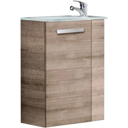 Fackelmann Waschbeckenunterschrank SBC 45 Cm Graueiche Links – Bild 4