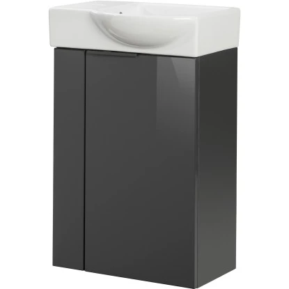 Fackelmann Waschbeckenunterschrank SBC 45 Cm Anthrazit Rechts – Bild 2