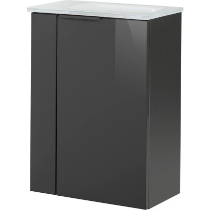 Fackelmann Waschbeckenunterschrank SBC 45 Cm Anthrazit Rechts – Bild 3