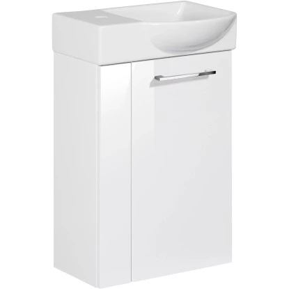 Fackelmann Waschbeckenunterschrank SBC 45 Cm Weiß Rechts – Bild 4