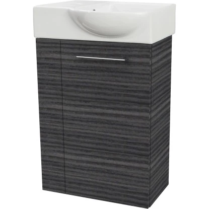 Fackelmann Waschbeckenunterschrank SBC 45 Cm Dark Oak Rechts – Bild 2